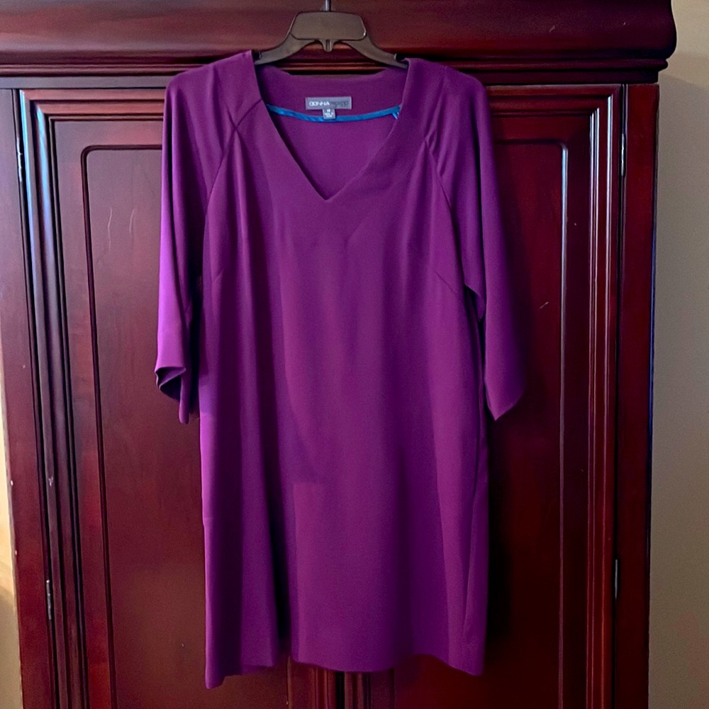 EUC Donna Ricco Deep Purple Shift with pockets